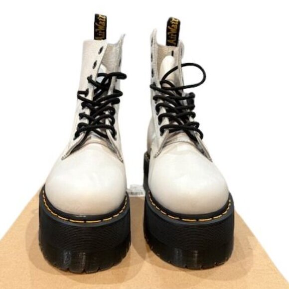 Dr. Martens 1460 Max Leather Platform Boots in Optical White – Size 9 – NEW! - Picture 3 of 11